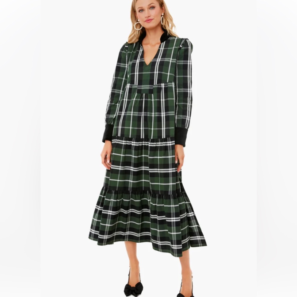Tuckernuck Tartan Bristol Midi Dress. Size Small.